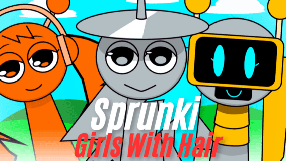 Sprunki Girls with Hair — модный музыкальный микс с фирменными причёсками
