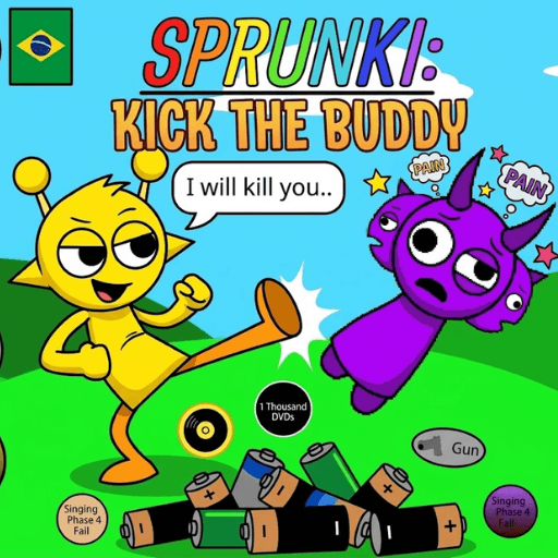 Sprunki Kick the Buddy — chaotic sandbox crossover