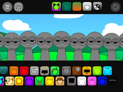 Gameplay of Sprunki Pyramixed Deluxe